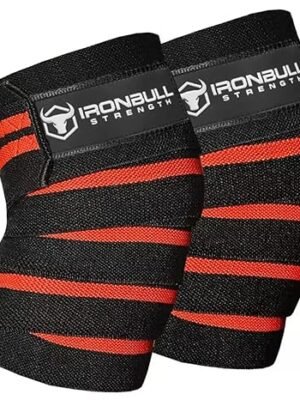 Knee Wraps (1 Pair) - 80" Elastic Knee and Elbow Support & Compression